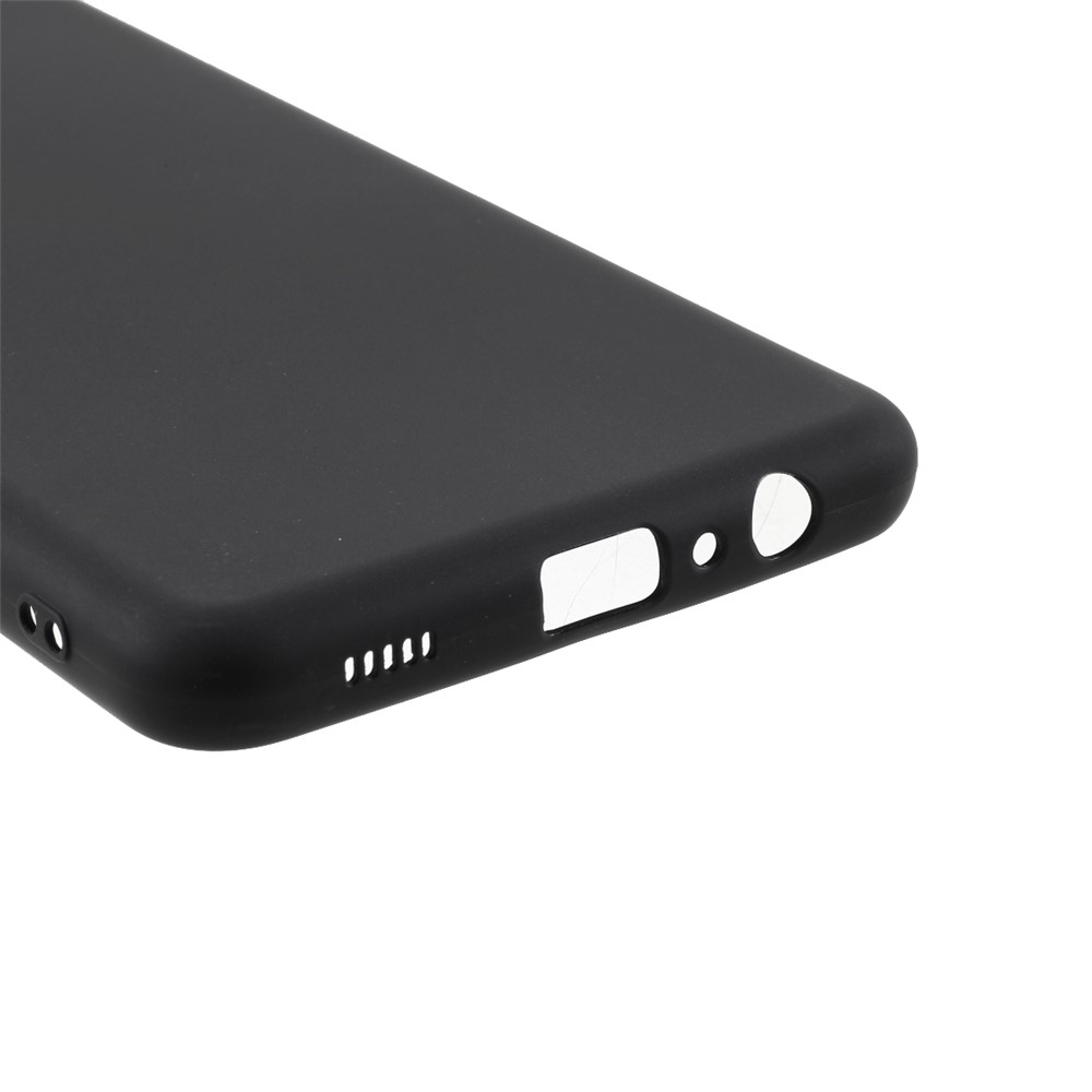 Solid Color Matte Soft TPU Phone Cover Case for Samsung Galaxy A12 - Black-8
