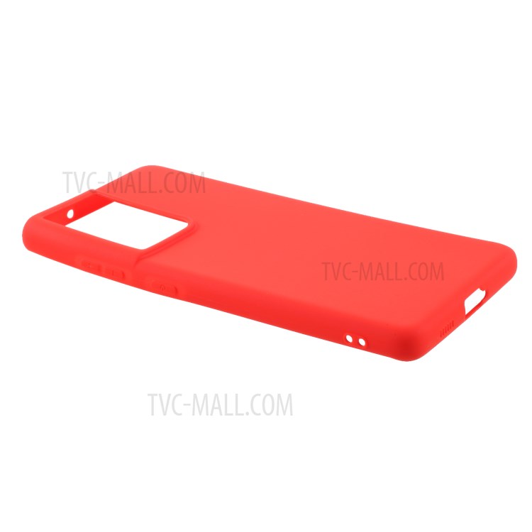 Solid Color Matte Soft TPU Phone Cover Case for Samsung Galaxy S30 Ultra - Red-4