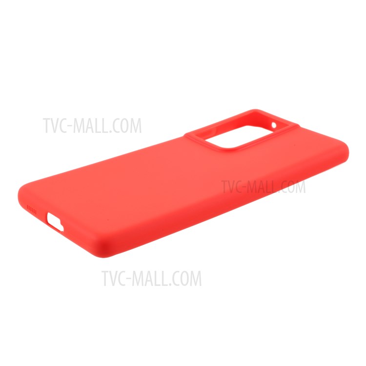 Solid Color Matte Soft TPU Phone Cover Case for Samsung Galaxy S30 Ultra - Red-5