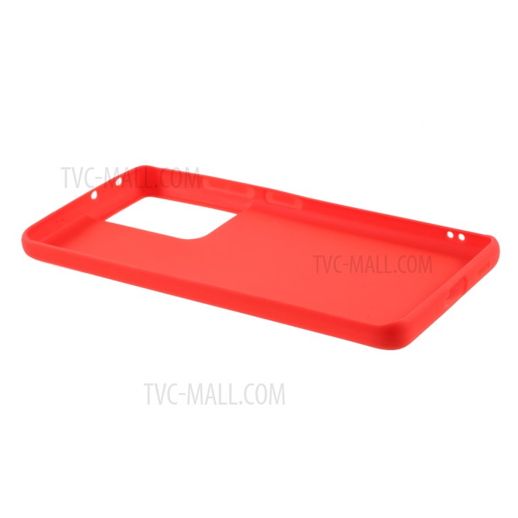 Solid Color Matte Soft TPU Phone Cover Case for Samsung Galaxy S30 Ultra - Red-6