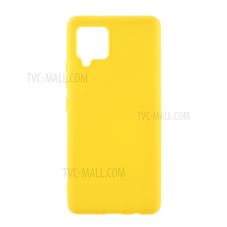 Solid Color Matte Soft TPU Phone Case for Samsung Galaxy A42 5G - Yellow-1
