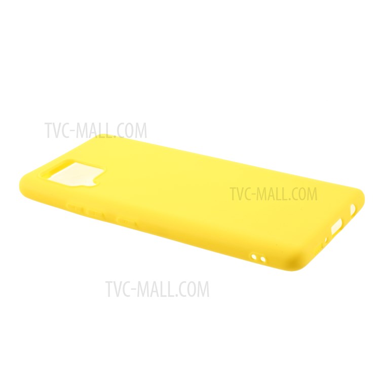 Solid Color Matte Soft TPU Phone Case for Samsung Galaxy A42 5G - Yellow-4
