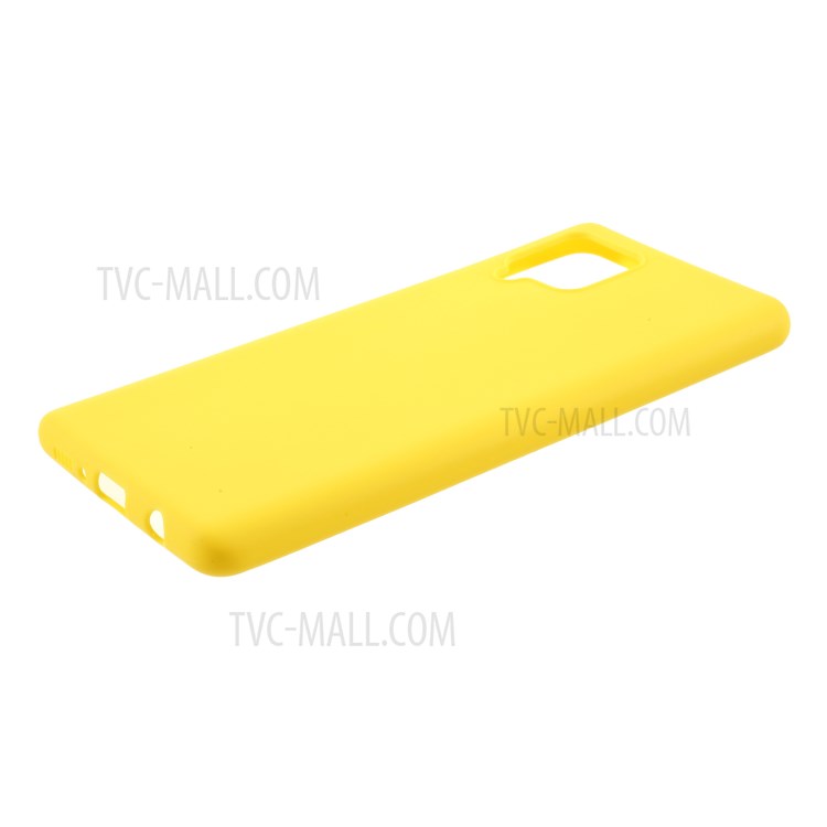 Solid Color Matte Soft TPU Phone Case for Samsung Galaxy A42 5G - Yellow-5