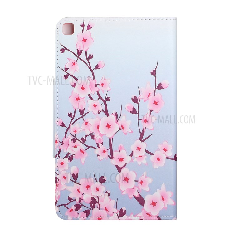 Leather Wallet Stand Case for Samsung Galaxy Tab A 8.0 Wi-Fi (2019) SM-T290 Pattern Printing Protective Shell - Pink Sakura-2