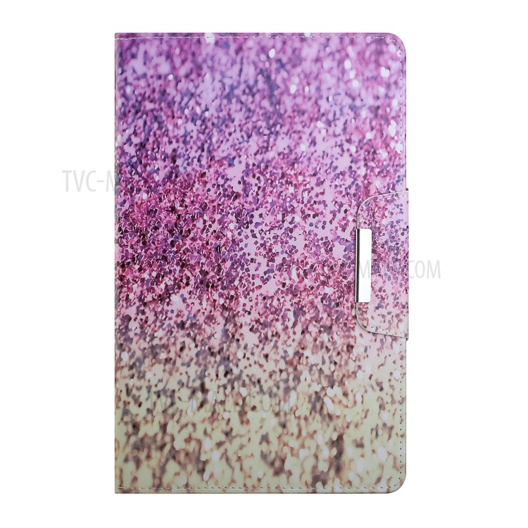 Pattern Printing Leather Case with Wallet and Stand for Samsung Galaxy Tab A 10.1 (2019) T510/T515 - Pink and Yellow Gradient Sequins-1