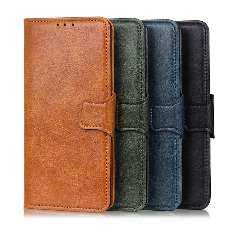 Crazy Horse PU Leather Wallet Stand Protector Cover for Samsung Galaxy A32 - Black-11