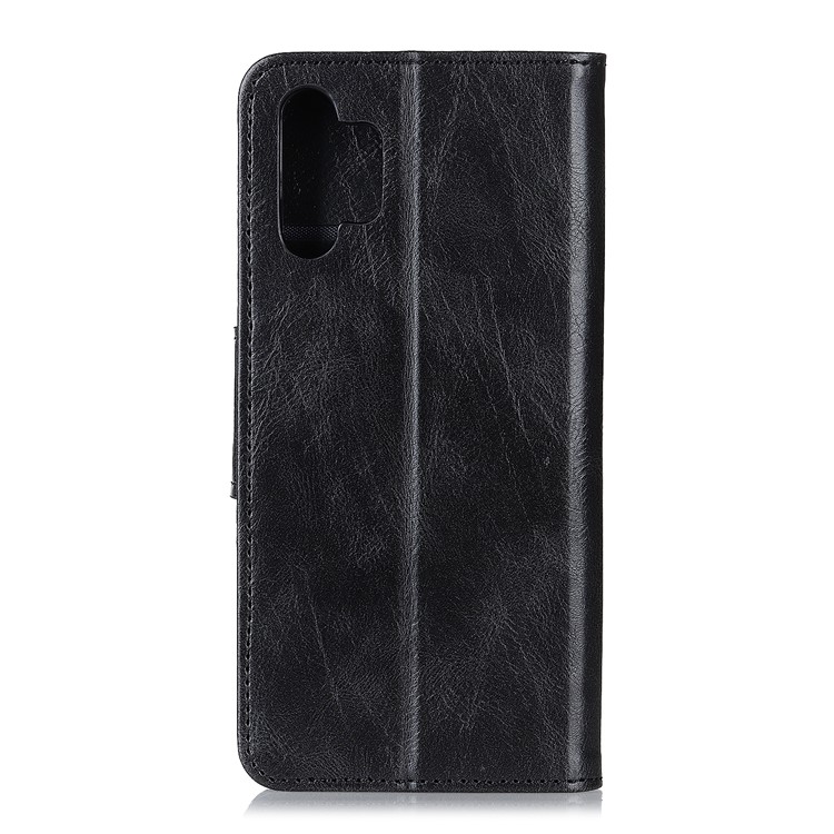 Crazy Horse PU Leather Wallet Stand Protector Cover for Samsung Galaxy A32 - Black-8
