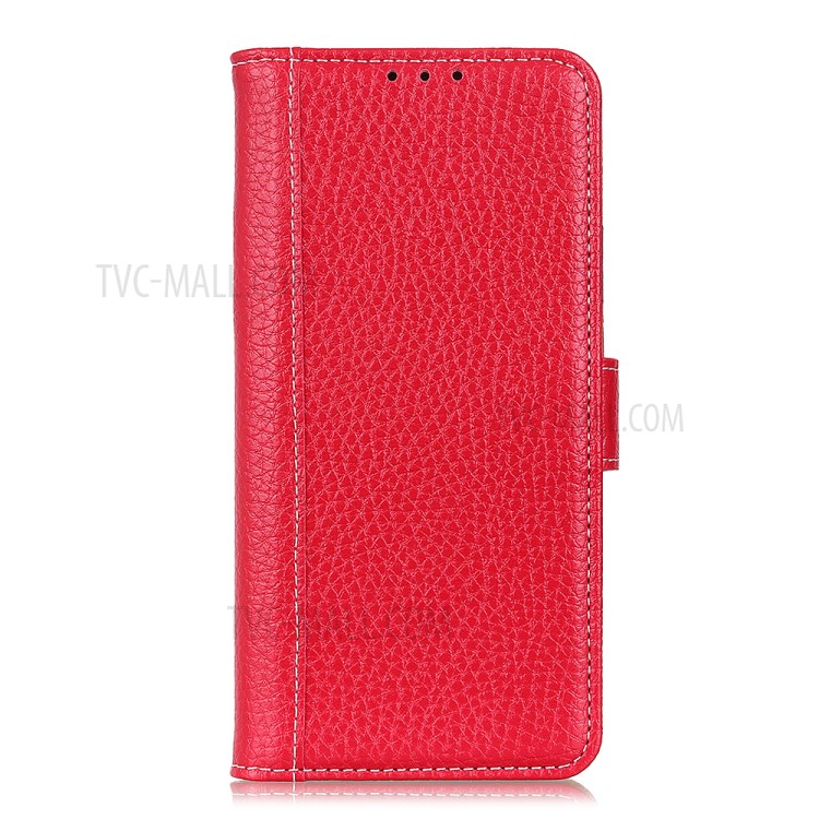 Litchi Skin Wallet Flip Leather Phone Case for Samsung Galaxy A32 - Red-5