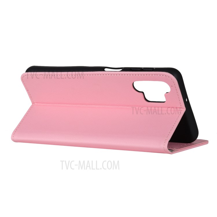 Magnet Flip Litchi Texture Leather Wallet Phone Cover Shell for Samsung Galaxy A32 - Pink-6