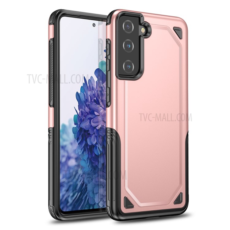 Rugged Armor Plastic + TPU Hybrid Protection Phone Shell Cover for Samsung Galaxy S30 - Rose Gold-1