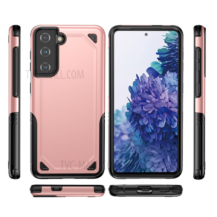 Rugged Armor Plastic + TPU Hybrid Protection Phone Shell Cover for Samsung Galaxy S30 - Rose Gold-2