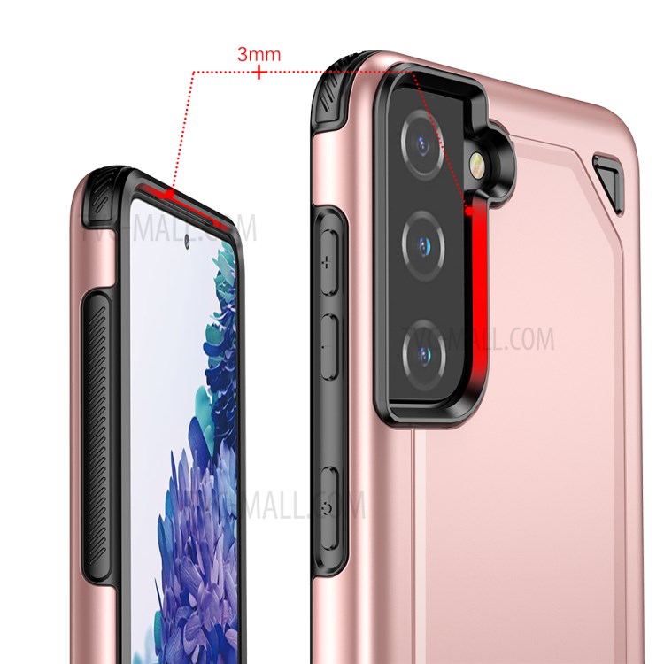 Rugged Armor Plastic + TPU Hybrid Protection Phone Shell Cover for Samsung Galaxy S30 - Rose Gold-6
