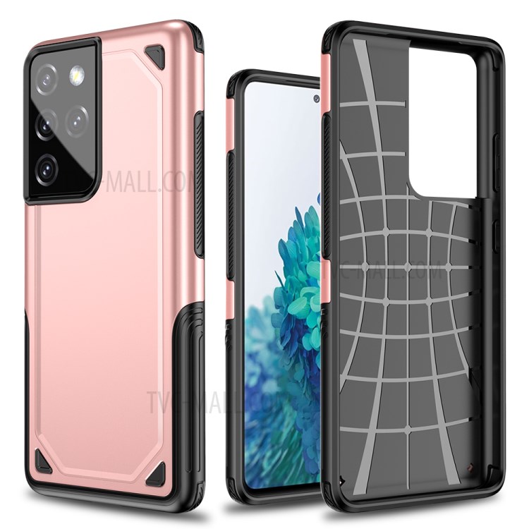 Rugged Armor Plastic + TPU Hybrid Phone Protection Shell for Samsung Galaxy S30 Ultra - Rose Gold-3