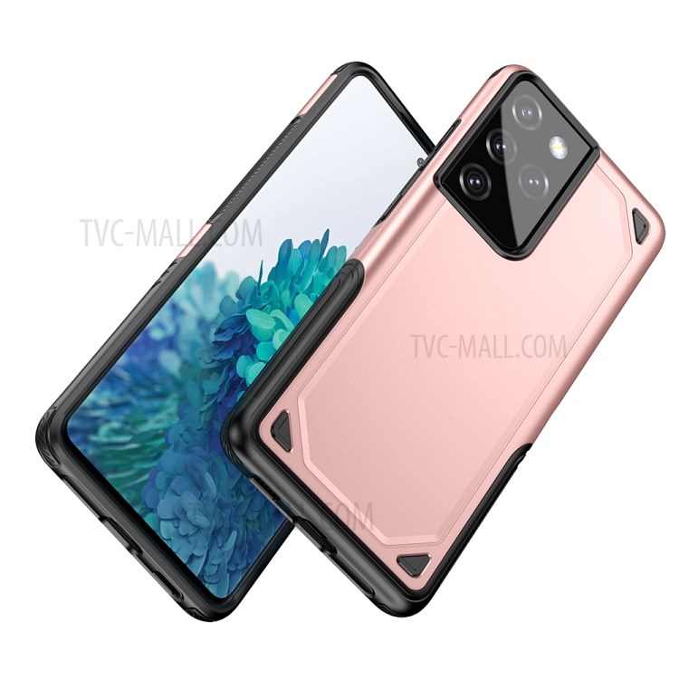 Rugged Armor Plastic + TPU Hybrid Phone Protection Shell for Samsung Galaxy S30 Ultra - Rose Gold-4