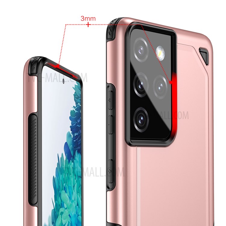 Rugged Armor Plastic + TPU Hybrid Phone Protection Shell for Samsung Galaxy S30 Ultra - Rose Gold-5