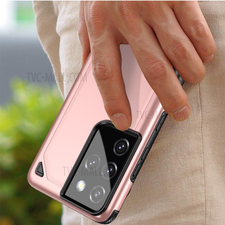 Rugged Armor Plastic + TPU Hybrid Phone Protection Shell for Samsung Galaxy S30 Ultra - Rose Gold-7