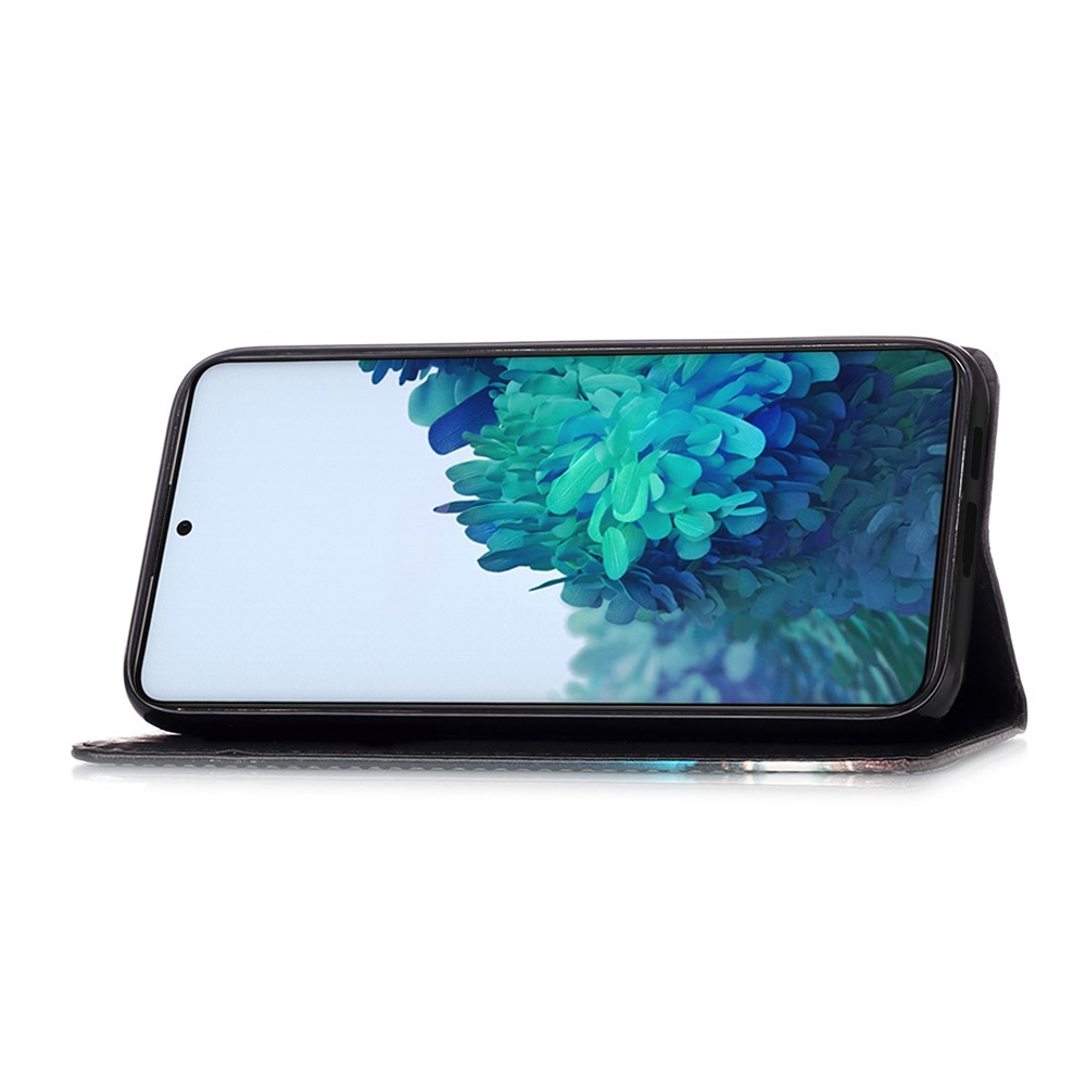 Anti-Drop Leather Wallet Stand Case with Pattern Printing for Samsung Galaxy S30 - Reflection-5