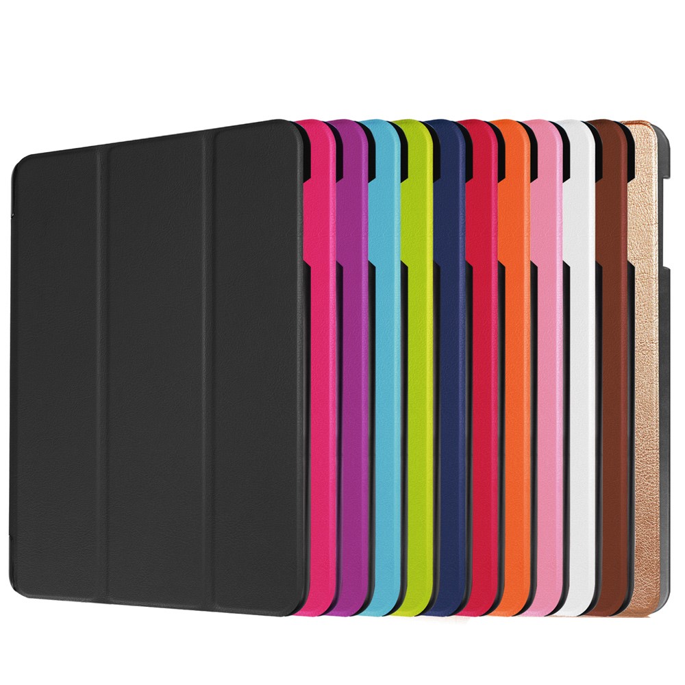 Tri-fold Stand Leather Smart Case for Samsung Galaxy Tab A 10.1 T580/T585 (2016) - Black-9