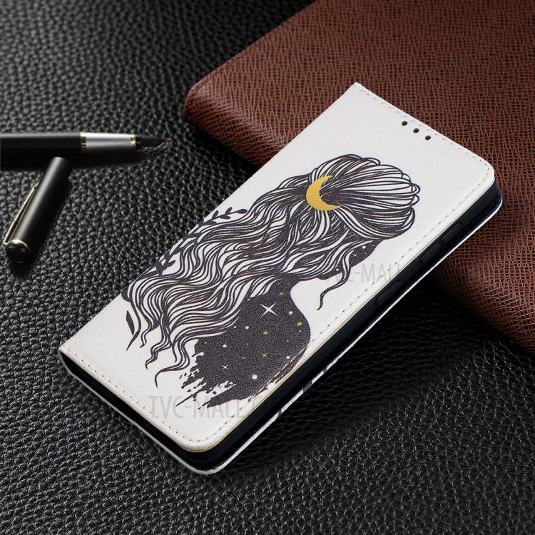 Auto-absorbed Stylish Patterned PU Leather Stand Wallet Case for Samsung Galaxy S30 - Girl-8
