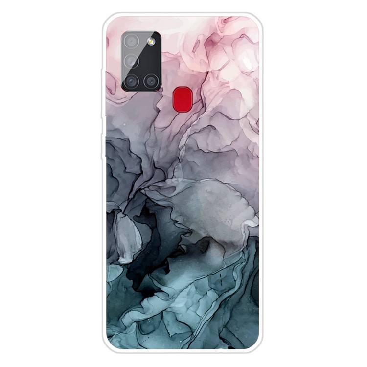 Soft TPU Marble Pattern Printing Protector Cover for Samsung Galaxy A21s - Style A-1