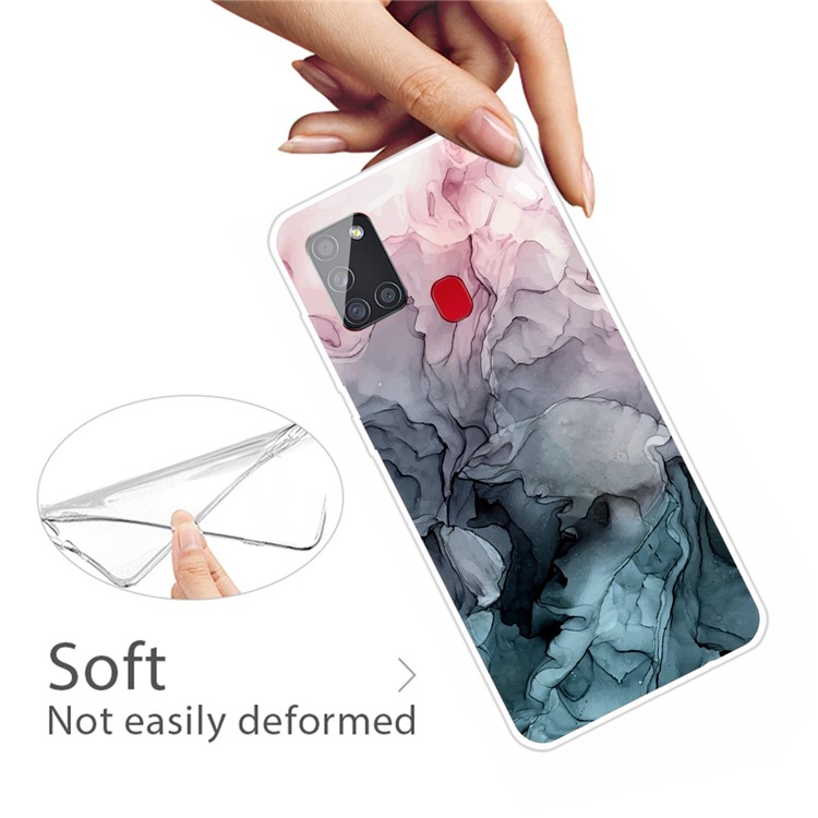 Soft TPU Marble Pattern Printing Protector Cover for Samsung Galaxy A21s - Style A-2