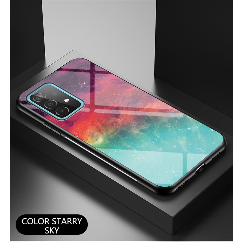 Starry Sky Pattern Printing Shell Glass + PC + TPU Hybrid Case for Samsung Galaxy A52 5G - Color Sky-2