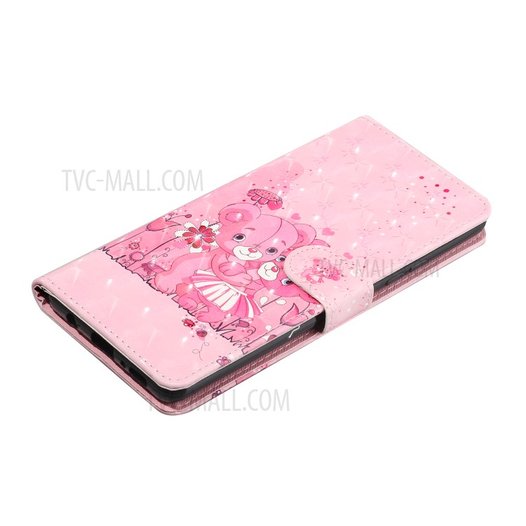 Phone Case for Samsung Galaxy A42 5G Wallet TPU + PU Leather 3D Color Carving Shell - Bears-6