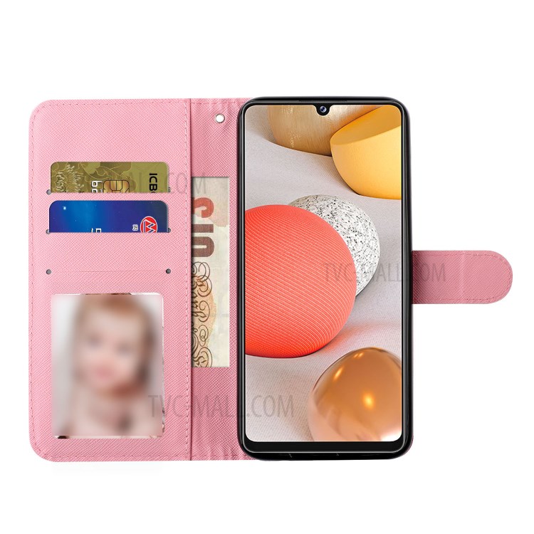 Phone Case for Samsung Galaxy A42 5G Wallet TPU + PU Leather 3D Color Carving Shell - Bears-7