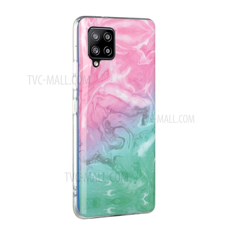 Marble Pattern Printing IMD TPU Phone Protective Shell for Samsung Galaxy A42 5G - Style A-3