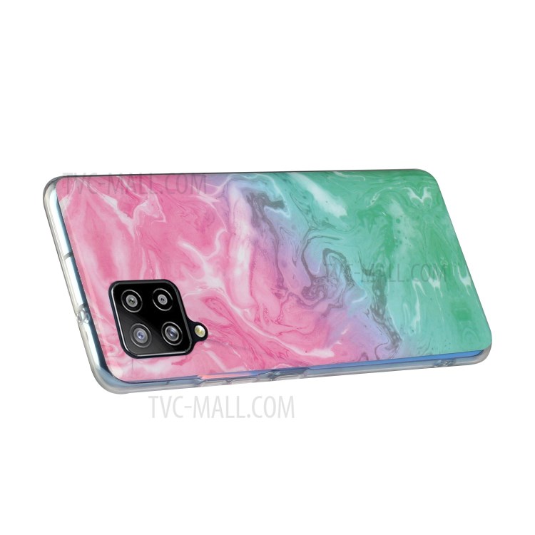 Marble Pattern Printing IMD TPU Phone Protective Shell for Samsung Galaxy A42 5G - Style A-4