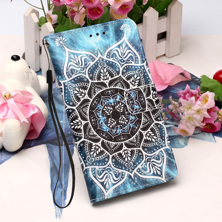 Wallet Stand Pattern Printing Leather Case for Samsung Galaxy A02s - Flower Pattern-6