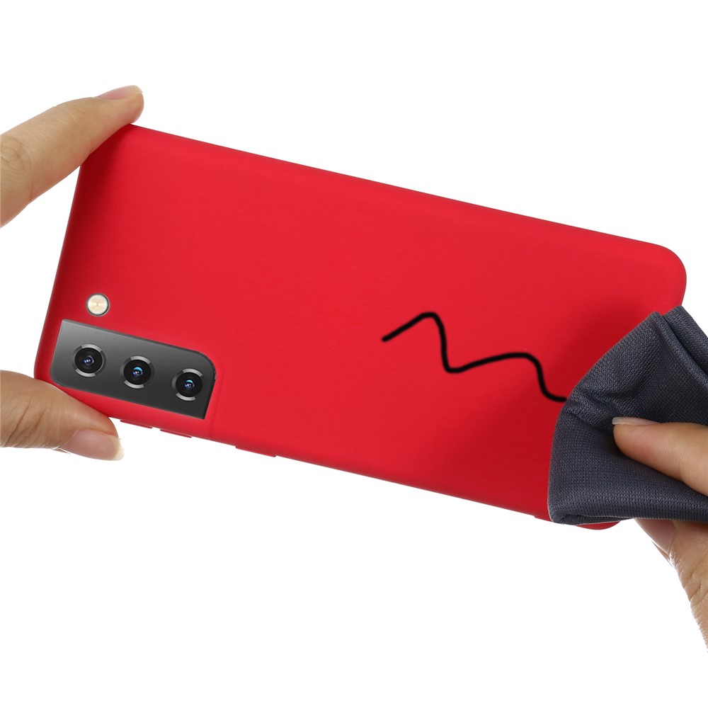 Shockproof Soft Liquid Silicone Phone Case for Samsung Galaxy S30+ - Red-4