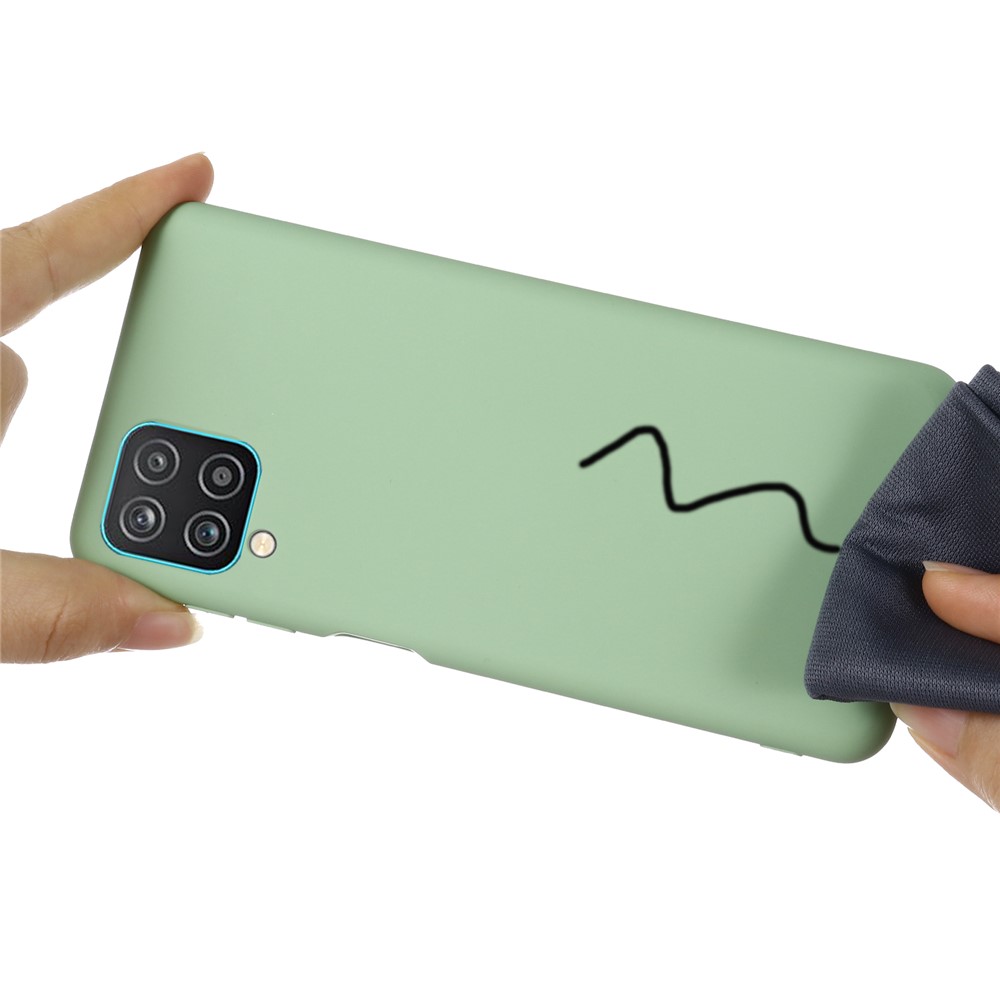 Shockproof Soft Liquid Silicone Phone Case for Samsung Galaxy A12 - Green-5