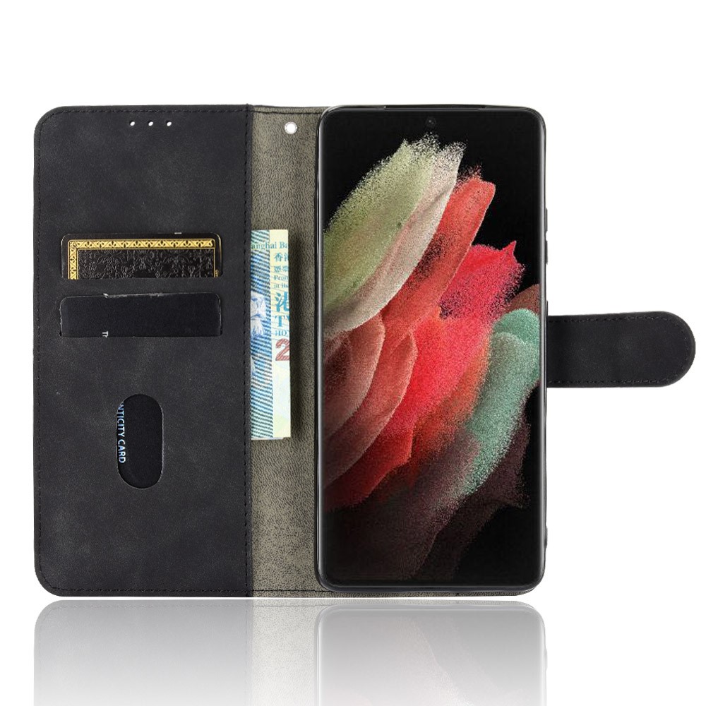 Delicate PU Leather Wallet Cell Phone Case for Samsung Galaxy S30 Ultra - Black-4
