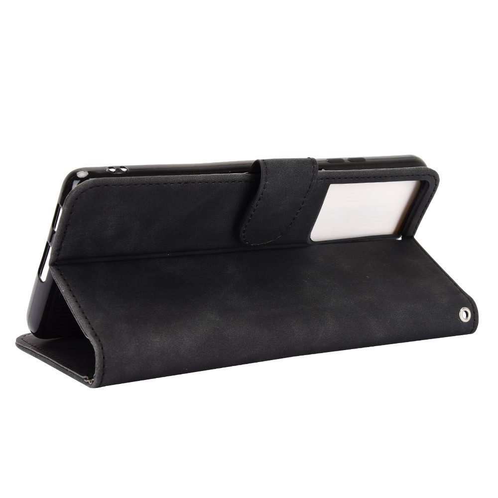 Delicate PU Leather Wallet Cell Phone Case for Samsung Galaxy S30 Ultra - Black-5