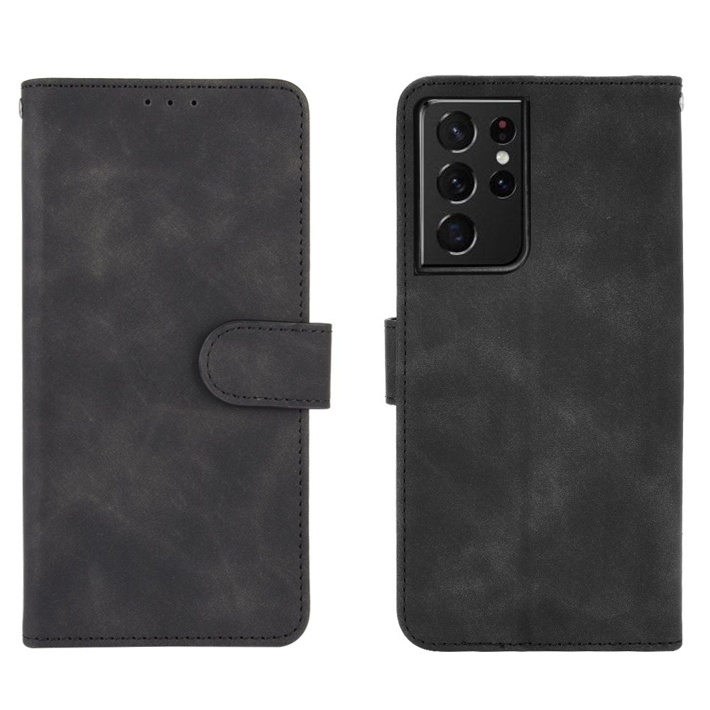 Delicate PU Leather Wallet Cell Phone Case for Samsung Galaxy S30 Ultra - Black-7