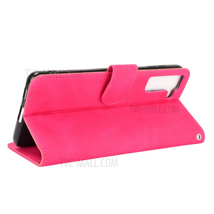 Delicate PU Leather Wallet Cell Phone Case for Samsung Galaxy S30+ - Rose-4