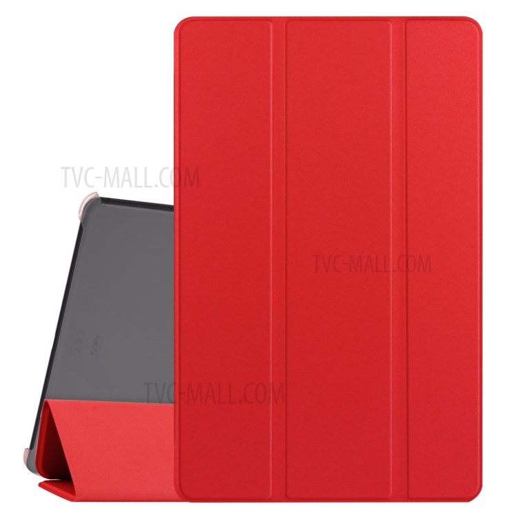 PU Leather Tri-fold Stand Design Protective Tablet Case for Samsung Galaxy Tab S6 Lite - Red-2