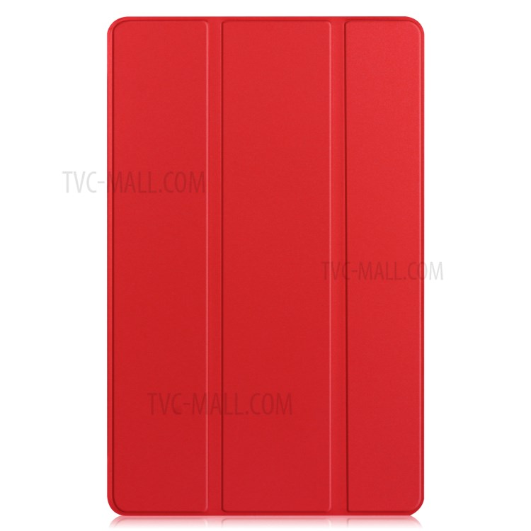 PU Leather Tri-fold Stand Design Protective Tablet Case for Samsung Galaxy Tab S6 Lite - Red-8