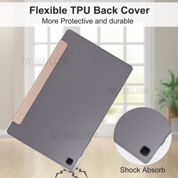 Tri-fold Stand Design PU Leather Protective Tablet Case for Samsung Galaxy Tab A 10.1 (2019) T510 - Pink-10