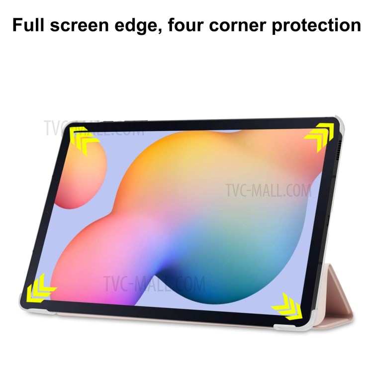 Tri-fold Stand Design PU Leather Protective Tablet Case for Samsung Galaxy Tab A 10.1 (2019) T510 - Pink-3