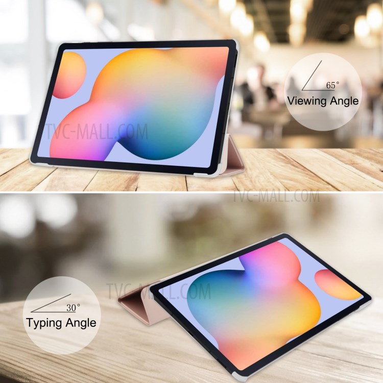 Tri-fold Stand Design PU Leather Protective Tablet Case for Samsung Galaxy Tab A 10.1 (2019) T510 - Pink-4