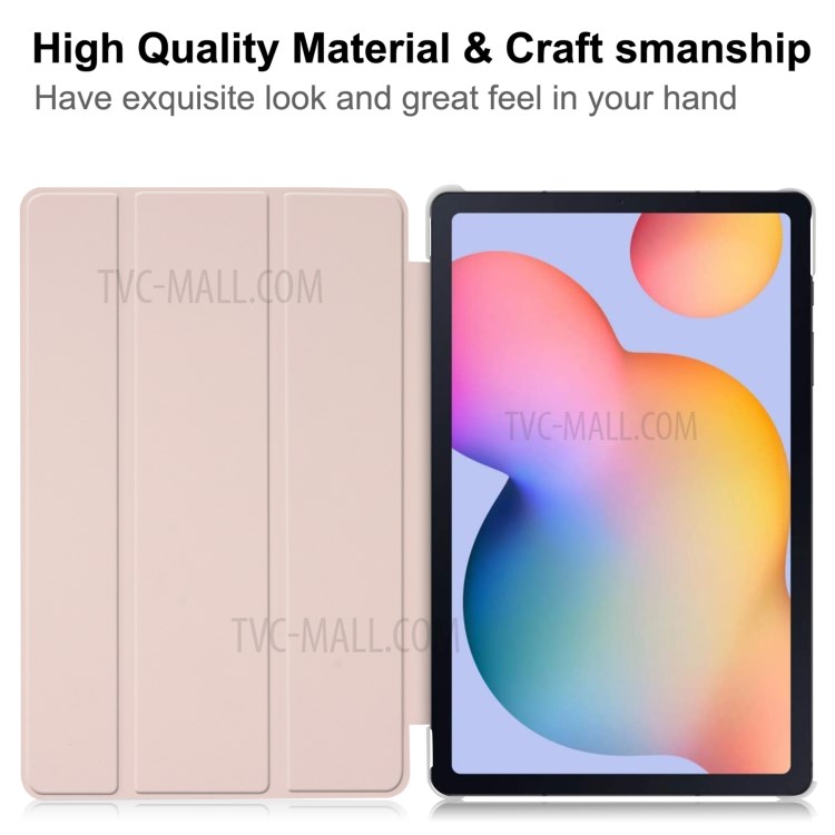 Tri-fold Stand Design PU Leather Protective Tablet Case for Samsung Galaxy Tab A 10.1 (2019) T510 - Pink-5
