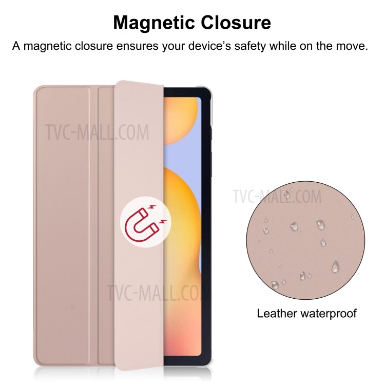 Tri-fold Stand Design PU Leather Protective Tablet Case for Samsung Galaxy Tab A 10.1 (2019) T510 - Pink-9