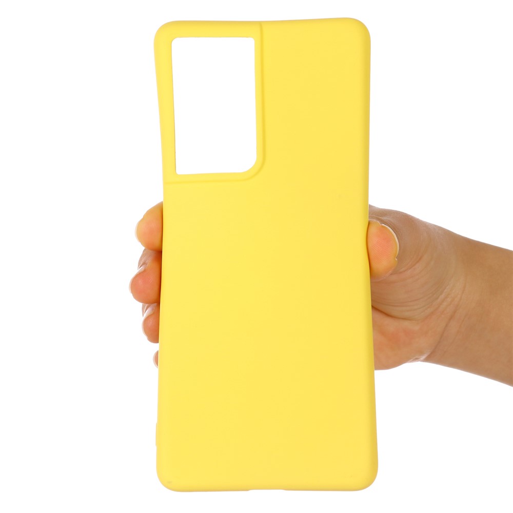 Shockproof Soft Liquid Silicone Cover Case for Samsung Galaxy S30 Ultra - Yellow-5