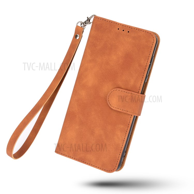 Delicate PU Leather Wallet Cell Phone Case for Samsung Galaxy A72 5G - Brown-10