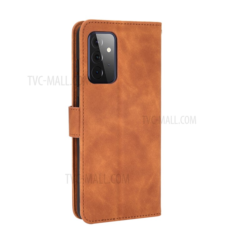 Delicate PU Leather Wallet Cell Phone Case for Samsung Galaxy A72 5G - Brown-6