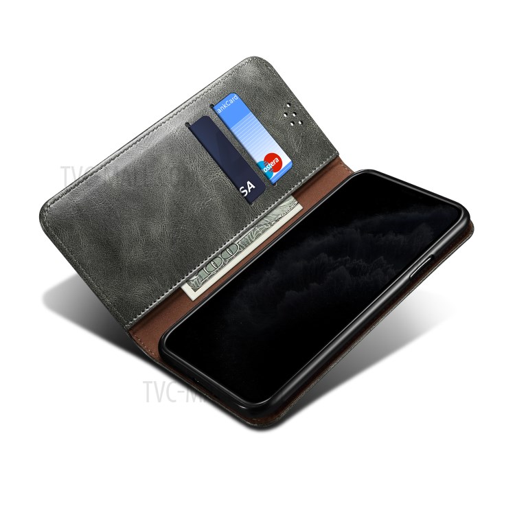 Waxy Crazy Horse Texture TPU + PU Leather Case Cover for Samsung Galaxy A72 5G - Green-5