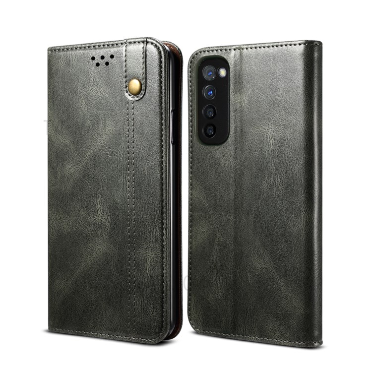 Waxy Crazy Horse Texture TPU + PU Leather Case Cover for Samsung Galaxy A72 5G - Green-8