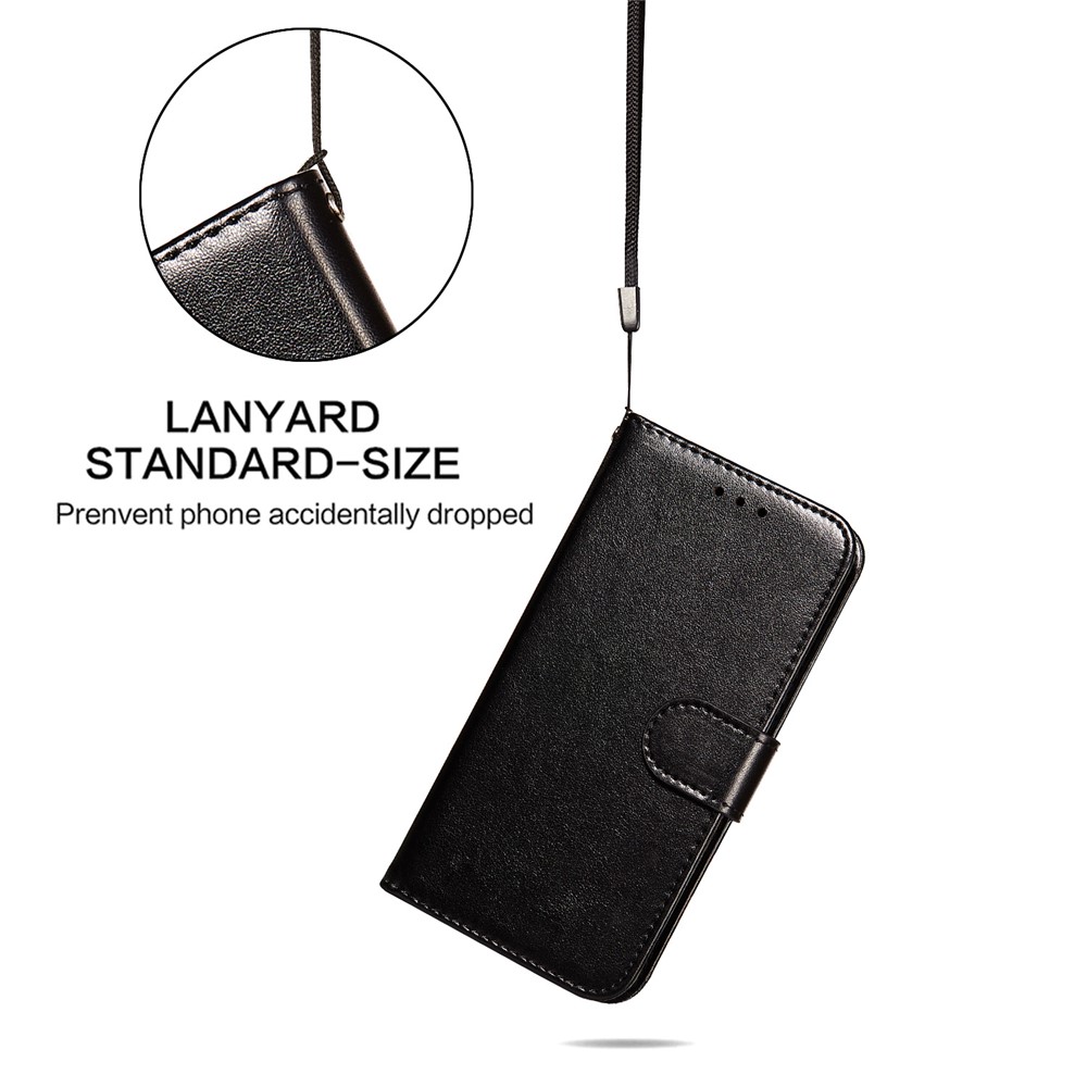 Dual-sided Magnetic Clasp Leather Wallet Stand Phone Case Shellf or Samsung Galaxy S21 Ultra - Black-7